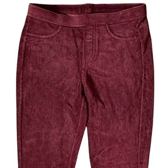 Uniqlo Corduroy Leggings Pull On Stretch Pants Womens Size Small Burgundy - Picture 3 of 8